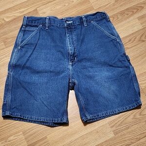 Carhartt Blue Denim Utility Work Shorts